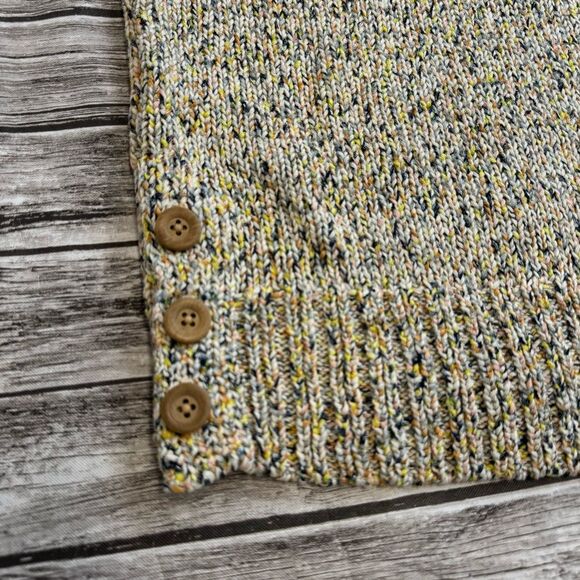 Naturals D&Co Women's Short Sleeve Open Multicolor Cardigan Sweater 1X Draped - Picture 10 of 16